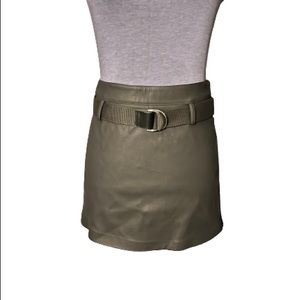 NWT Zara Faux Leather Mini Skirt w/ Belt